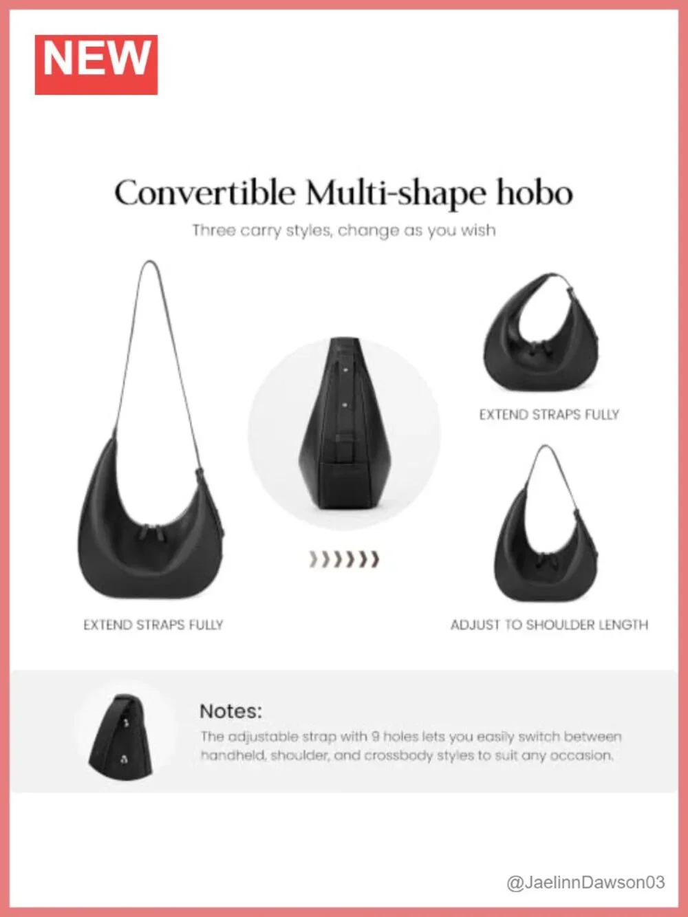 Genuine Leather Slouchy Hobo Bag Women Crescent Crossbody Purse